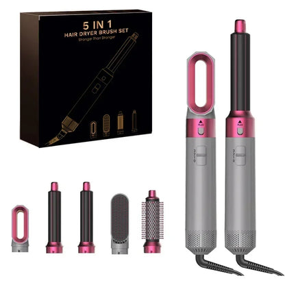 5 in 1 Hair Dryer Brush and Styler Kit Professional Hot Air Comb Curling Iron Hair Straightener for Volumizing and Styling