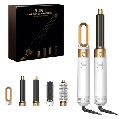 5 in 1 Hair Dryer Brush and Styler Kit Professional Hot Air Comb Curling Iron Hair Straightener for Volumizing and Styling